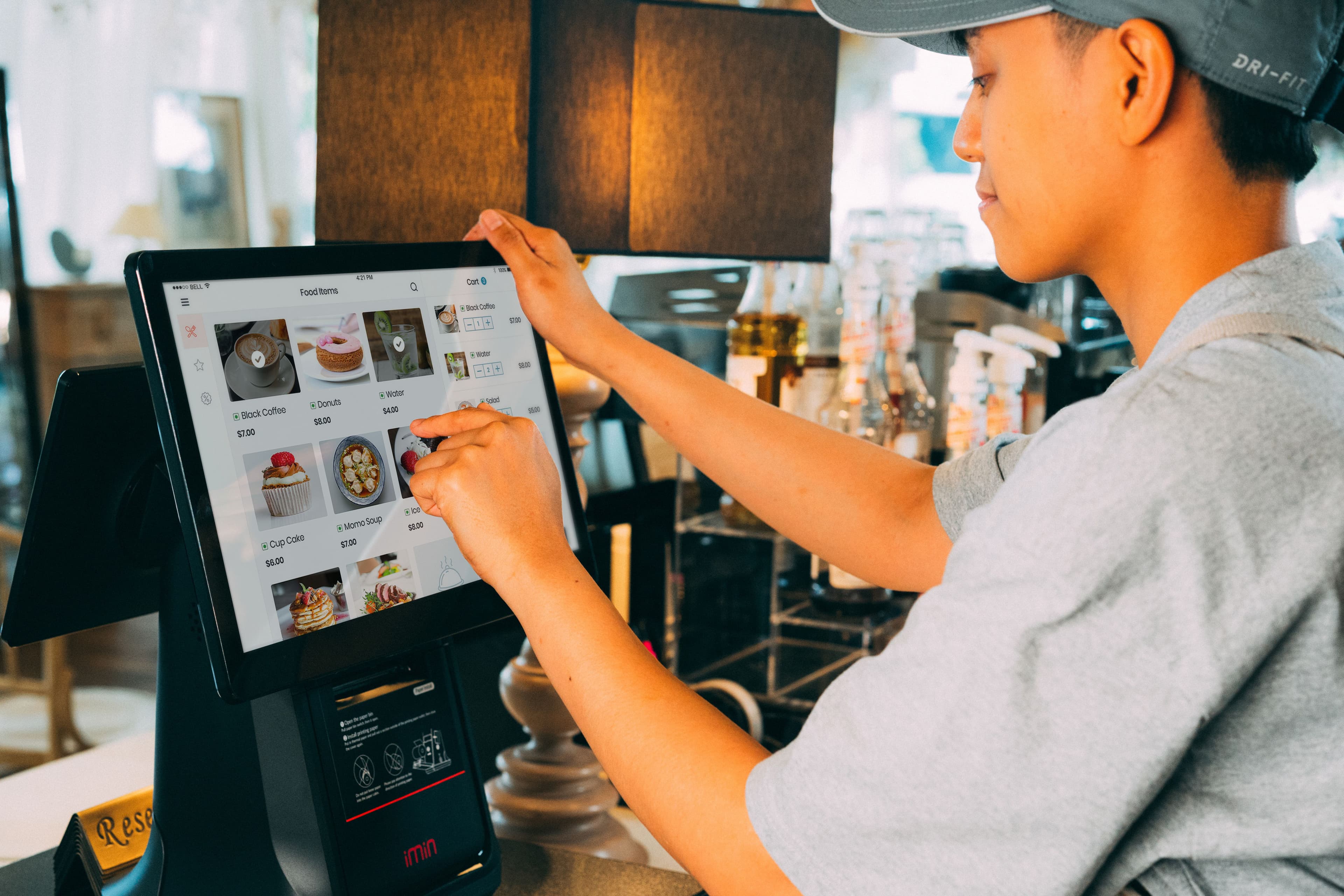 A merchant using Profile Zone on a laptop